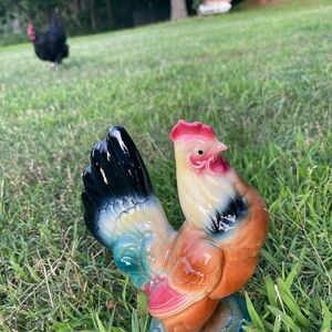 Colorful Ceramic Hen Figurine